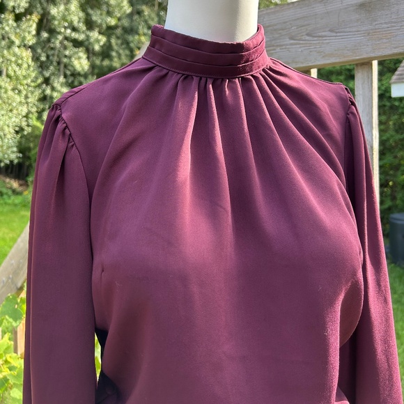 Dynamite ⎮ Open Back Mock Neck Blouse - Picture 5 of 10